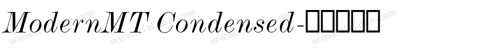 ModernMT Condensed字体转换